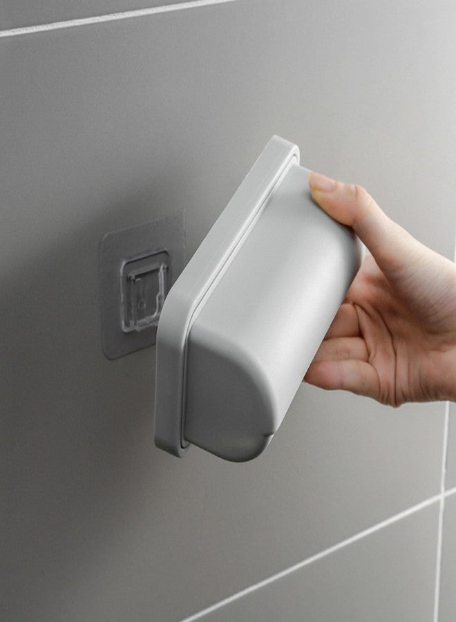 CHEOTIME Trash Bag Holder Dispenser, Trash Bag Dispenser Roll Holder Wall Mounted Plastic Garbage Bag Storage Organizer Mountable with Non Marking Adhesive for Kitchen(Grey) - Image 5